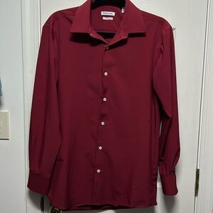 Dark red men’s dress shirt